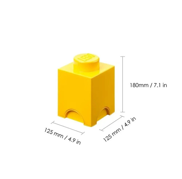 Pojemnik LEGO® Storage Brick 1 Stud Żółty 40011732