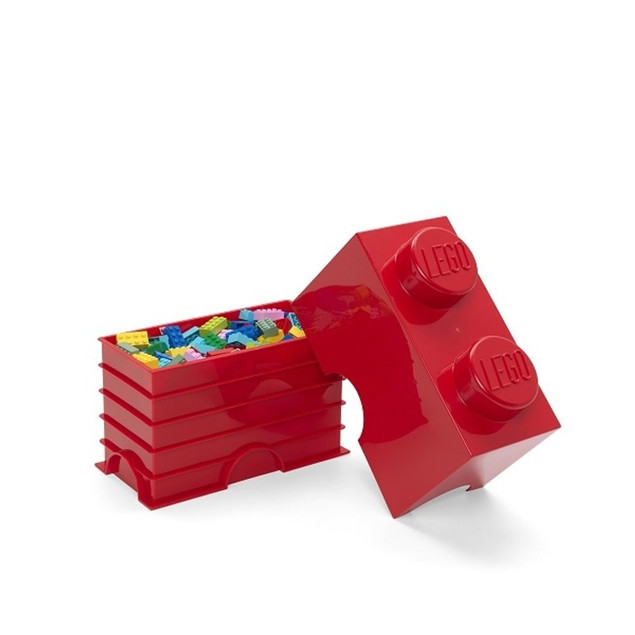 Pojemnik LEGO Storage Brick 2 Czerwony na Klocki i Zabawki