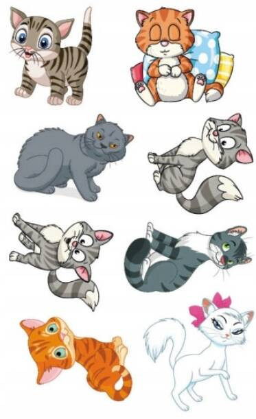 Kolorowanka z tatuażami. Kotki