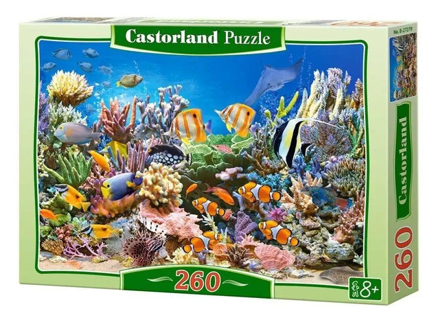 Puzzle 260 Ryby RAFA KORALOWA Ocean Kolory Rybki Zwierzęta 8+ Castorland