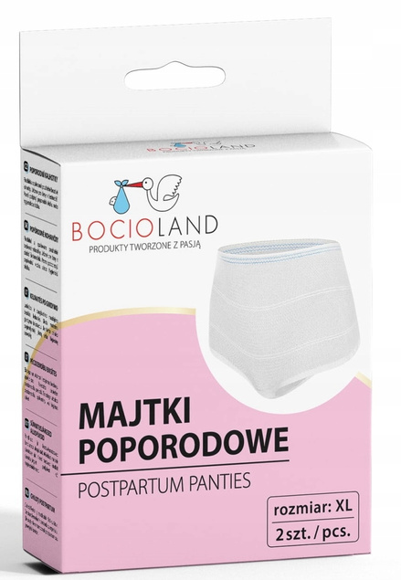 BOCIOLAND WIELORAZOWE MAJTKI POPORODOWE SIATECZKOWE XL 2szt