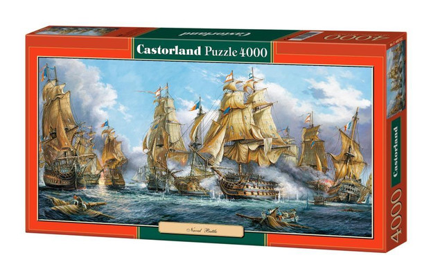 Puzzle 4000 Układanka BITWA MORSKA Statek Morze Krajobraz 9+ Castor