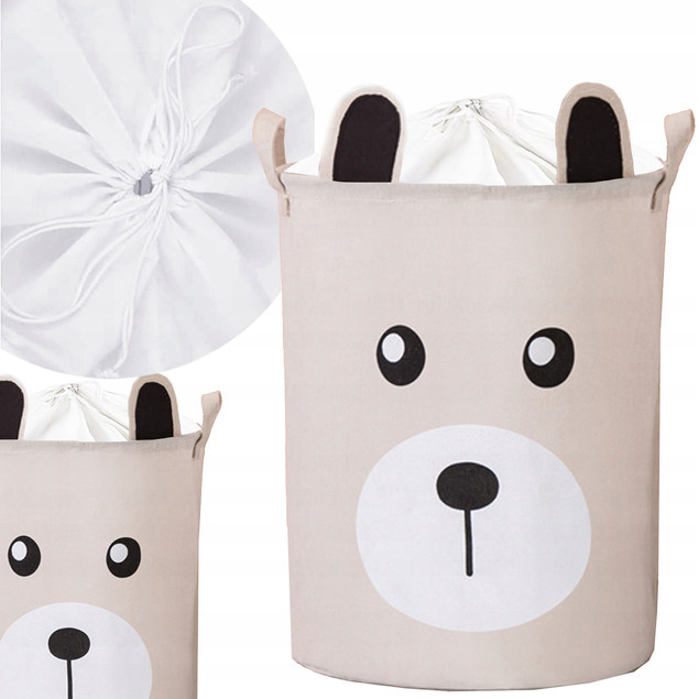 Kosz Pojemnik Na Zabawki Zamykany Ze Ściągaczem XL Organizer MIŚ SIPO BT036