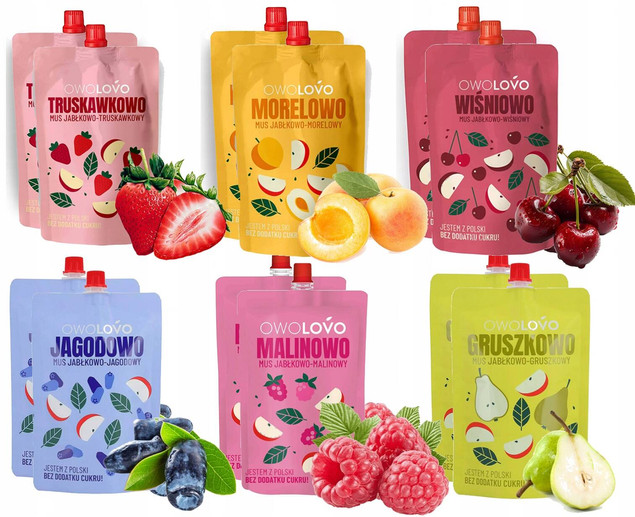 Musy Owocowe OwoLovo 12x200g