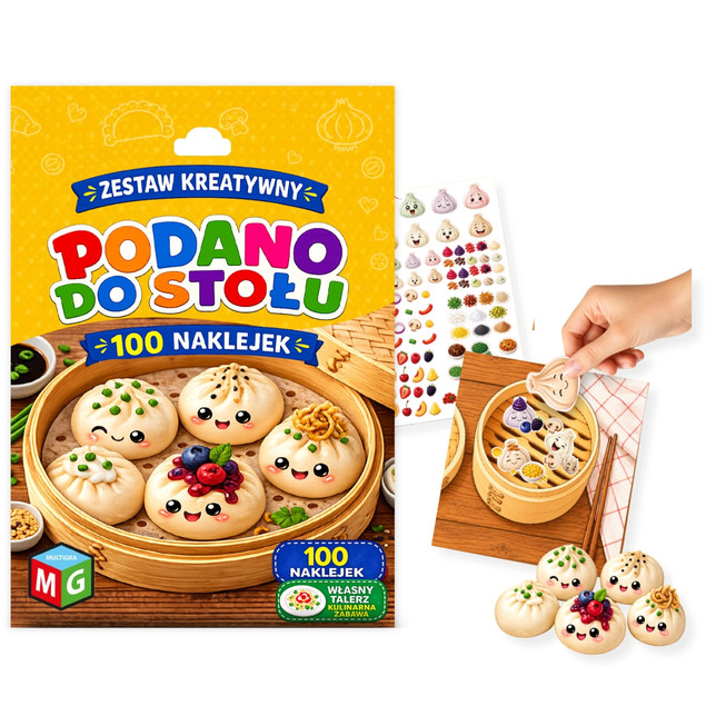 Zestaw kreatywny z naklejkami – Podano do stołu - Multigra - Oklej to!