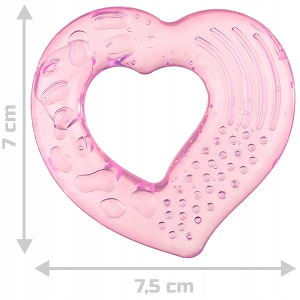 Gryzak Miękki Wodny Chłodzący SERDUSZKO Ząbkowanie Niemowlaków 3M+ Akuku