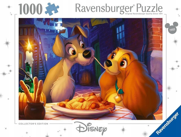 Puzzle Ravensburger 1 elementów RAVENSBURGER 1000 el. Disney Classics Zakochany kundel