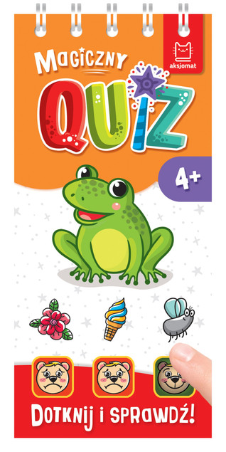Magiczny Quiz Z Żabką Dotknij i Sprawdź Zabawa Poznawanie 4+ Aksjomat 4036