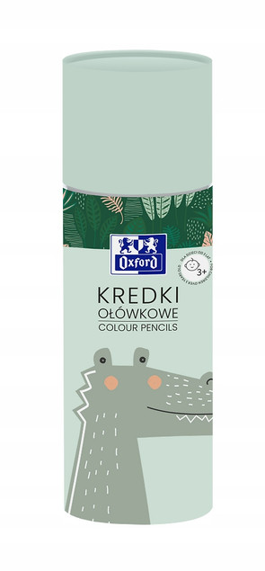 Kredki Ołówkowe Oxford Kids Tuba 24+2 Kolory Miękkie Temperowanie