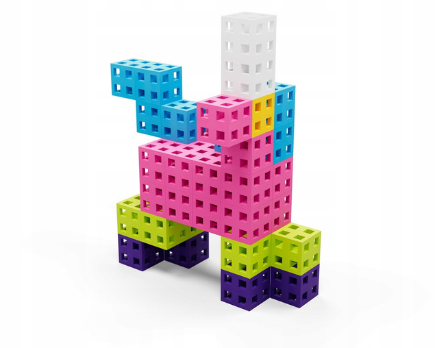Klocki Konstrukcyjne Meli Cube Pink 50 el. dla Dziewczynki