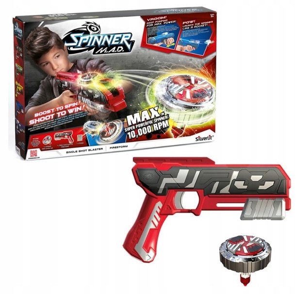 Pistolet Silverlit Spinner Shot Blaster Zielony 86300 z 1 Spinnerem