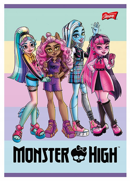 Zeszyt A5 16k KRATKA Monster High Dla Dziewczynki Unipap