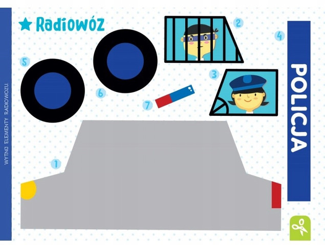 Pojazdy. Wycinam, naklejam, rysuję. Wycinanki edukacyjne