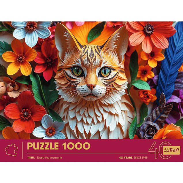 Puzzle 1000 Paper Art Kot Trefl