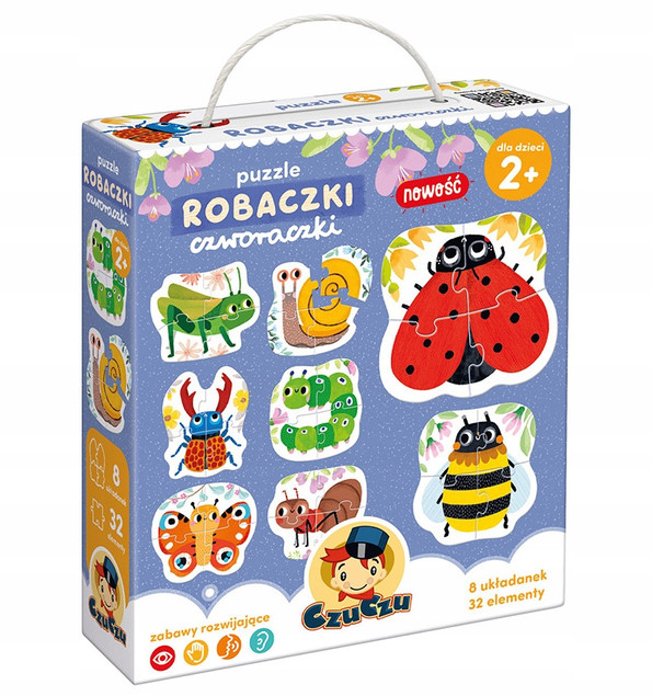 Puzzle Progresywne Robaczki Czworaczki UKŁADANKA DLA DZIECI 2+