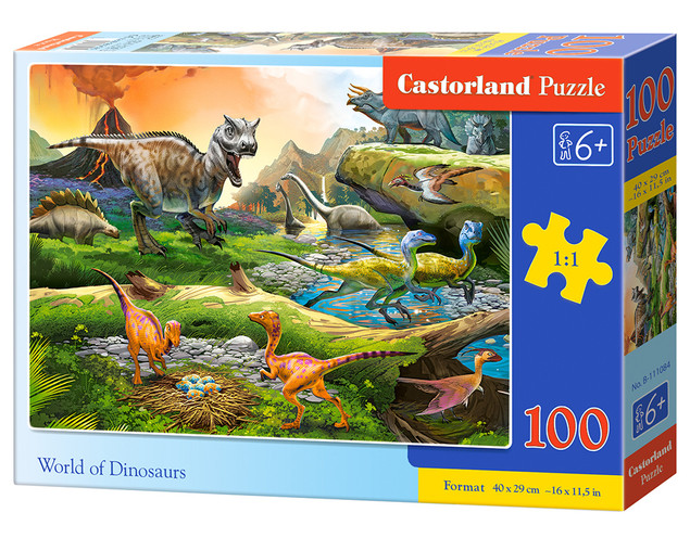 Puzzle Dinozaury 100 elementów Castorland