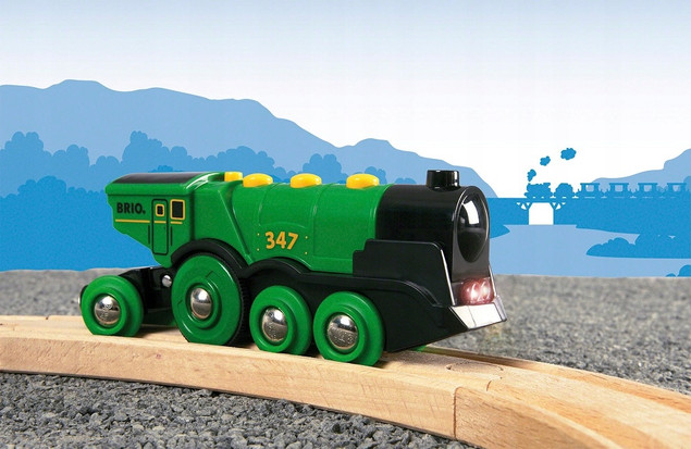 Brio Kolejka Klasyczna zielona lokomotywa 33593