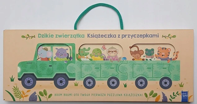 Książeczka z przyczepkami Dzikie zwierzątka