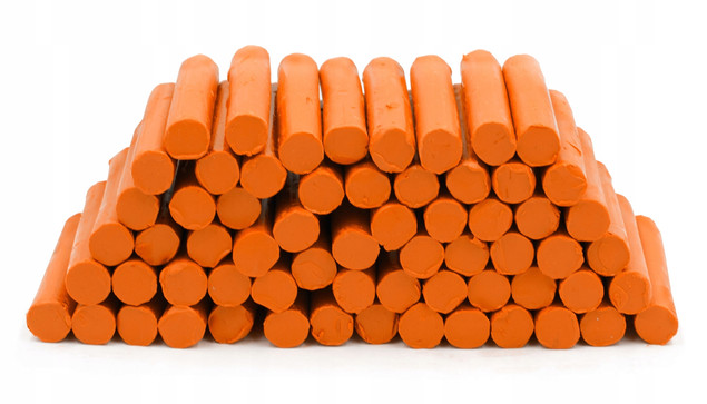 Plastelina Szkolna 1kg POMARAŃCZOWA w Laseczkach Luzem MONA