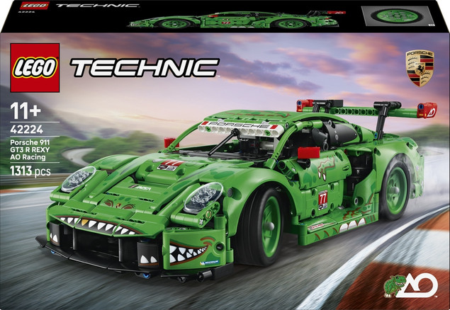 LEGO Technic 42224 Porsche 911 GT3 R REXY AO Racing – Wyścigowy Samochód T-Rex