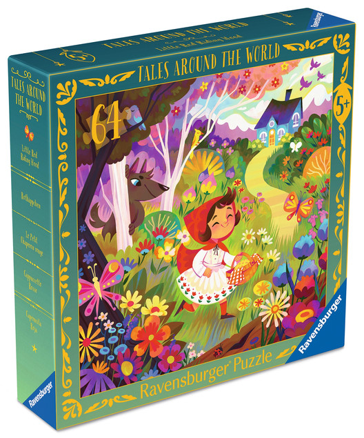 PUZZLE DLA DZIECI: CZERWONY KAPTUREK 64EL