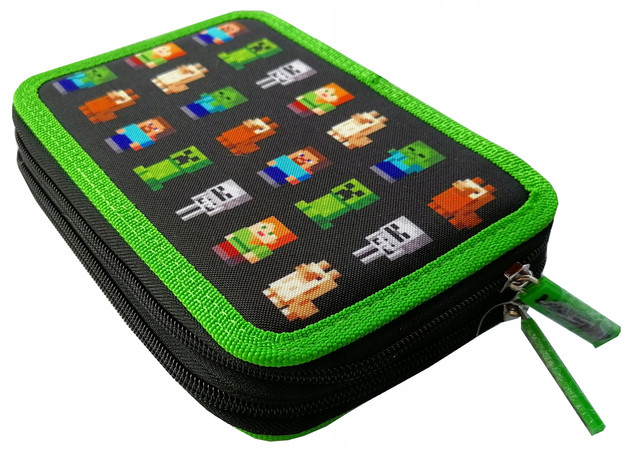 Piórnik poj. bez wyp. 2 klapki Minecraft ASTRA