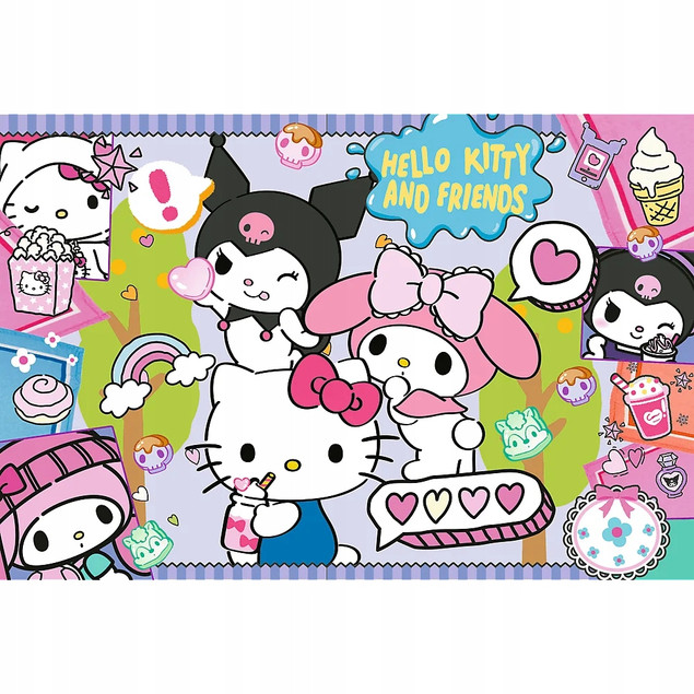 TREFL Puzzle 300 el. HELLO KITTY Szalone Trio | Zabawa dla Dzieci