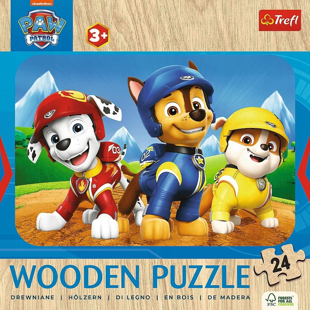 Puzzle drewniane 24 Urocza Psia Ekipa TREFL