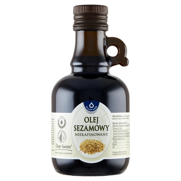 Butelka oleju sezamowego Oleofarm 250 ml