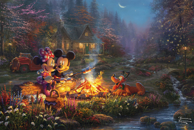 Schmidt PQ Puzzle 200 el. Disney Myszka Miki & Minnie Thomas Kinkade Premium Eco