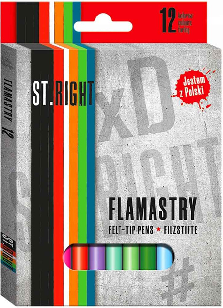             FLAMASTRY 12KOL. ST.RIGHT            
