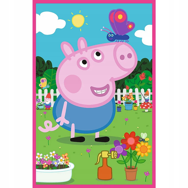 Puzzle Świnka Peppa 3 x 50 elementów 34877 Siła przyjaźni Trefl 3w1 4+