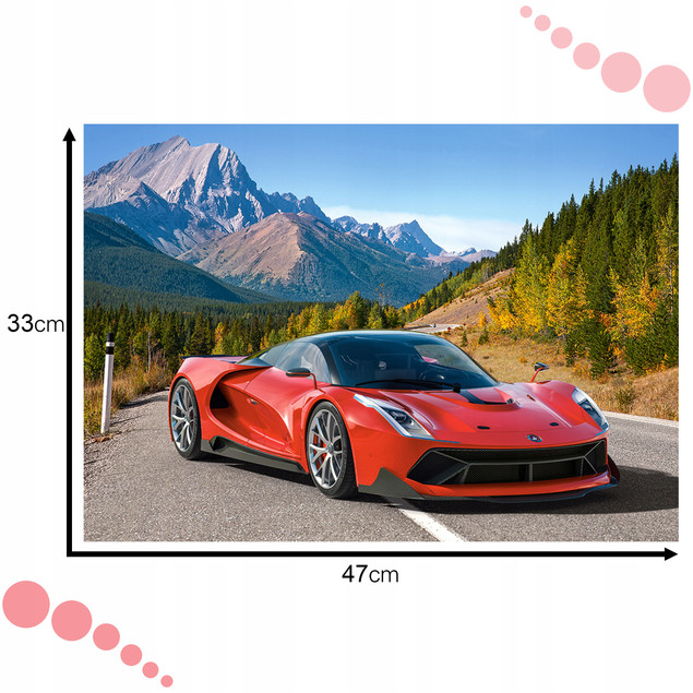 Puzzle 500 Samochód Sportowy i Góry - Castorland