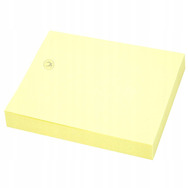 Karteczki SAMOPRZYLEPNE Żółte 75x75mm Bloczek 100 Kartek Bantex