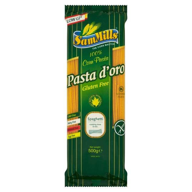 Makaron kukurydziany Sam Mills Pasta D'Oro spaghetti bezglutenowy 500 g