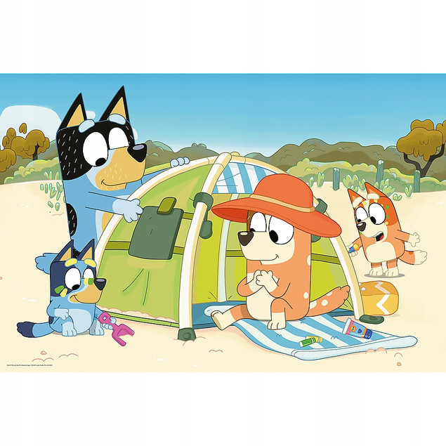 Puzzle 24 Maxi 24 Układanka Blue BLUEY Pies Pieski Plaża 3+Trefl 14357