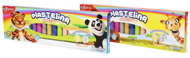 PLASTELINA SZKOLNA 18 KOLORÓW INSPIRIA