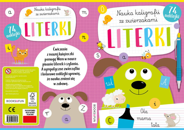 Nauka kaligrafii ze zwierzakami. Literki