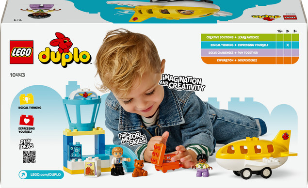 LEGO DUPLO 10443 Pierwszy Raz na Lotnisku Samolot Terminal Bagaż