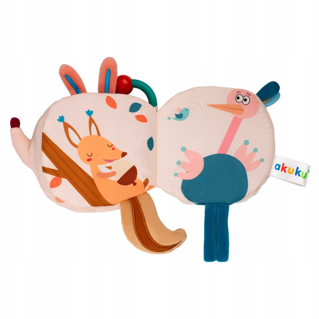 Pluszowa książeczka sensoryczna, 0m+ | Akuku