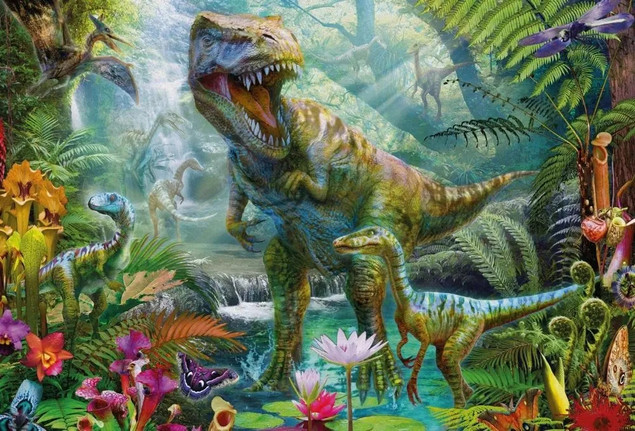 Puzzle Dinozaury 2x60 + 2x100 Schmidt Spiele w Metalowej Walizce