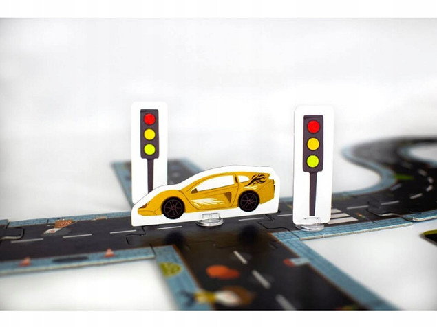 Duże Puzzle z Grą DROGA Układaj Trasy 3+ Kapitan Nauka