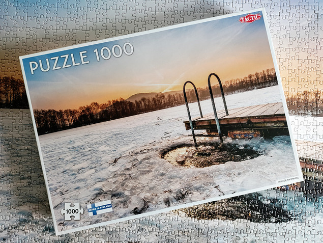 Puzzle Tactic 1000 elementów Zimowe Morsowanie Winter Swimming Finlandia