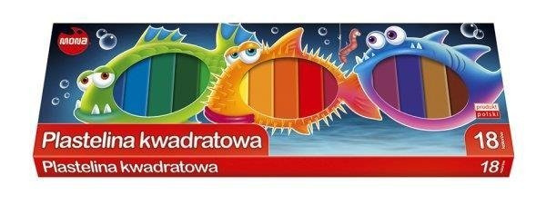 Plastelina 18kol. kwadratowa MONA