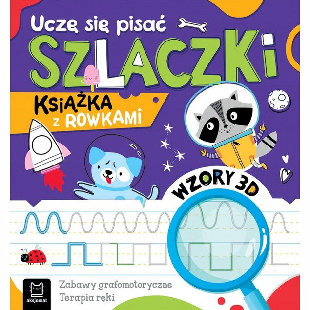 Cyferki, Kaligrafia i Szlaczki – zestaw 3 książek z rowkami 3D