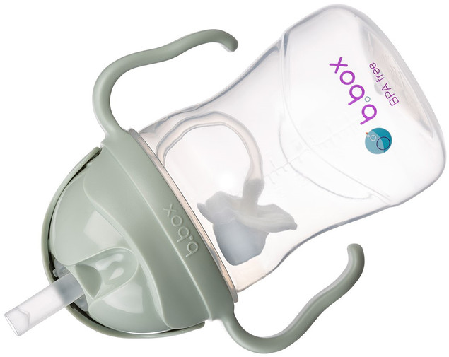 B.box Bidon dla Dzieci z Obciążoną Słomką 240 ml Niekapek Sage