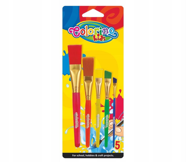 Pędzelki Akrylowe Szkolne Jumbo 5 Sztuk Colorino 39062