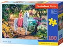 PUZZLE 100 ZWIERZĘTA KONIE KWIATY LAS 6+ CASTOR