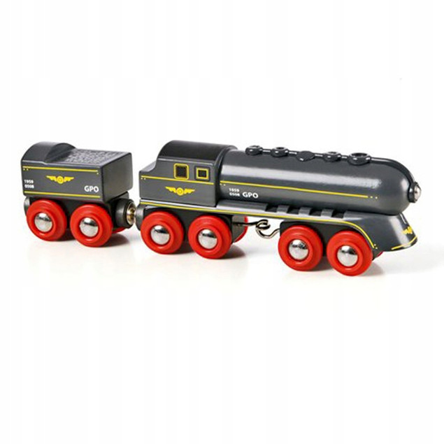 Kolejka Brio Speedy Bullet 1:18 - zestaw z wagonikami