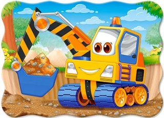 Puzzle 30 Układanka Auto Żółta KOPARKA Autko Pojazd Budowlany 4+ Castorland